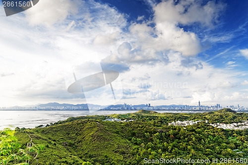 Image of HongKong country sunset