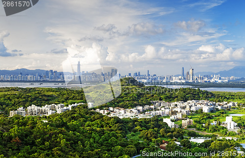 Image of HongKong country sunset