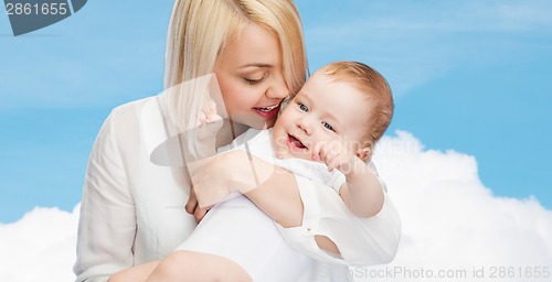 Image of happy mother with smiling baby