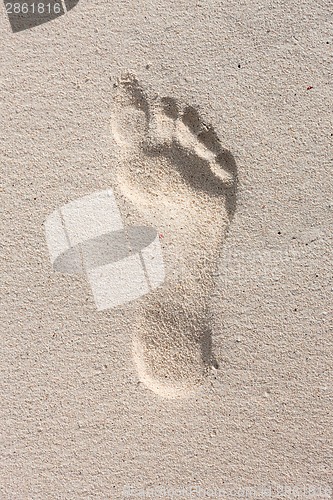 Image of footprint on sand