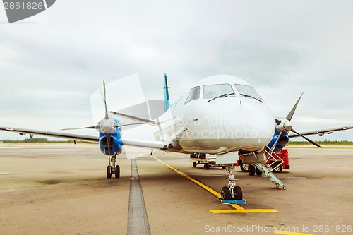 Image of private plane at airport