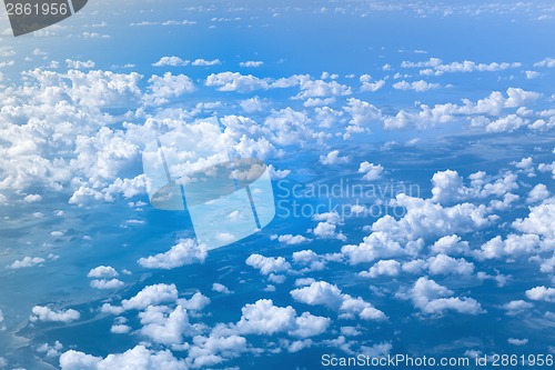 Image of blue sky with white clouds