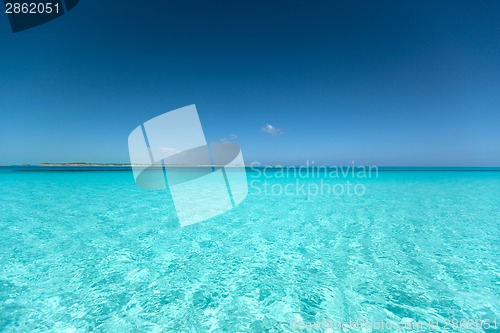 Image of blue sea or ocean and sky