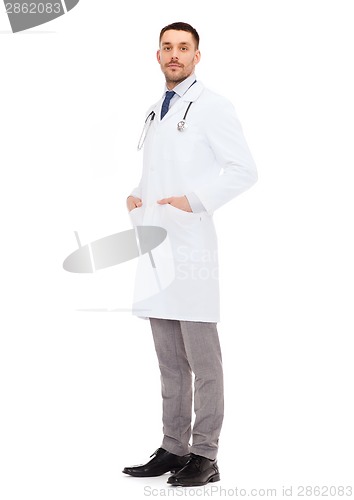 Image of male doctor with stethoscope