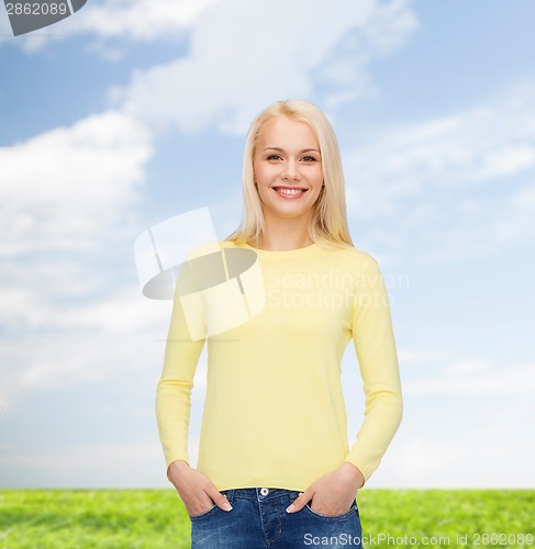 Image of smiling girl in casual clothes