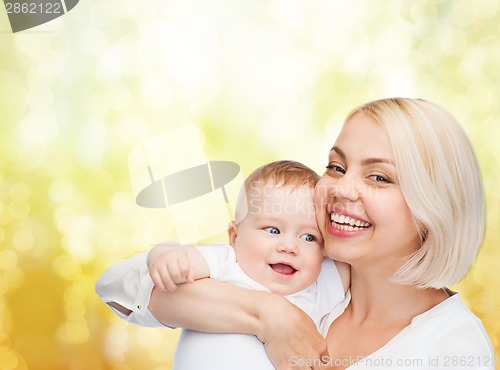 Image of happy mother with smiling baby