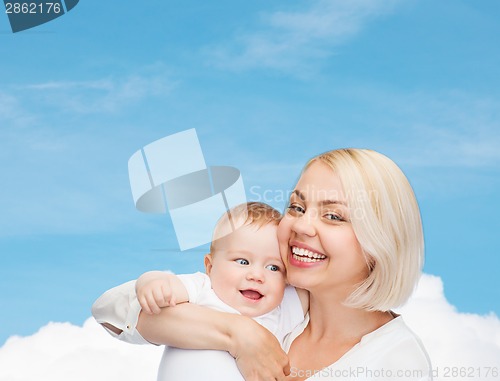 Image of happy mother with smiling baby