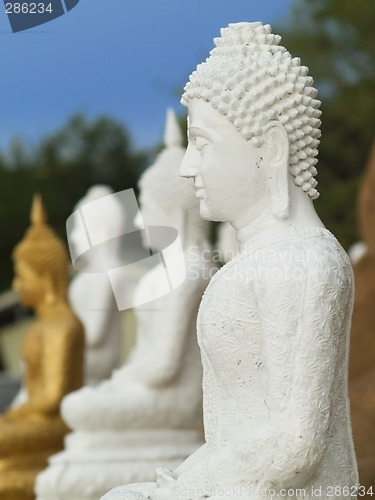 Image of White Buddha image