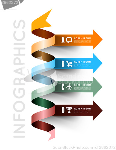 Image of Infographic options with color arrow