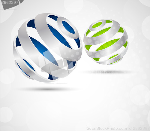 Image of Background with abstract spheres