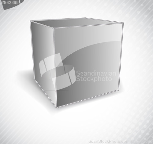 Image of Background with silver  cube