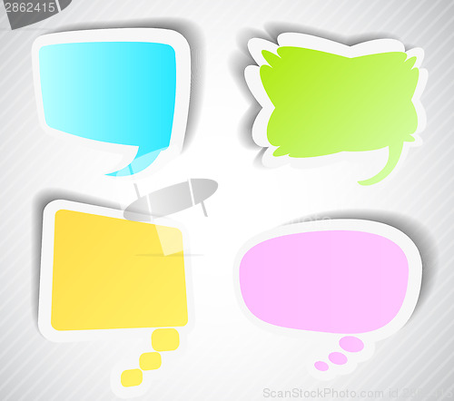 Image of Set of speech bubbles