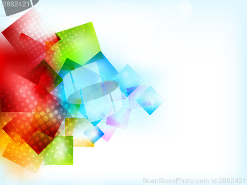 Image of Abstract bright background with squares