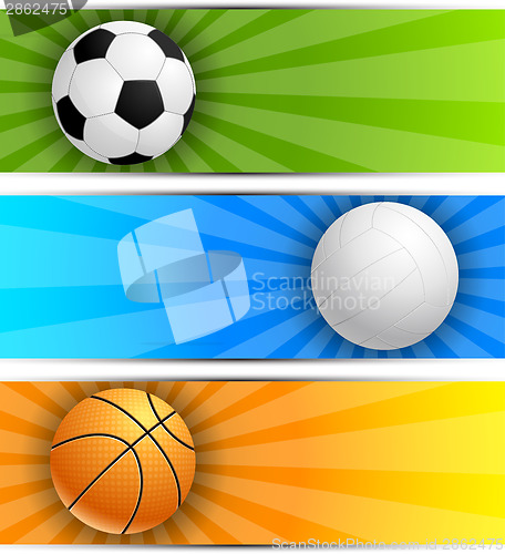 Image of Set of sport banners