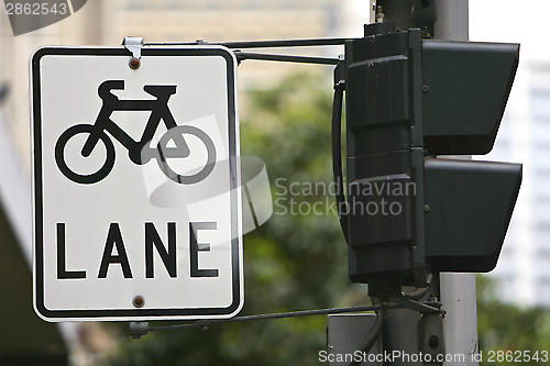 Image of Bicycle Cycle Lane Sign