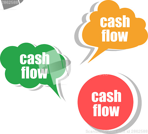 Image of cash flow. Set of stickers, labels, tags. Business banners, Template for infographics