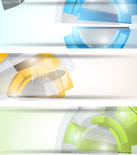 Image of Set of tech banners