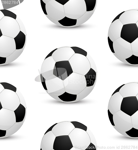 Image of Seamless background with soccer ball