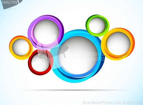Image of Bright background with circles