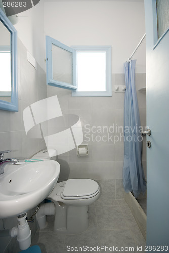 Image of bathroom in greek island apartment