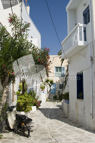 Image of greek island street scene