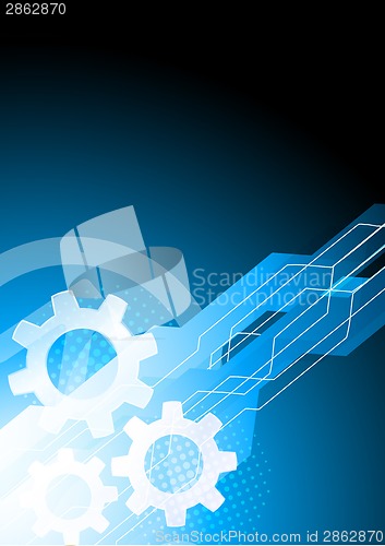 Image of Blue tech background