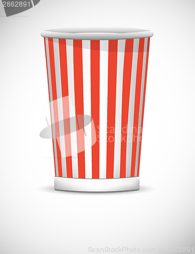 Image of Empty glass for popcorn