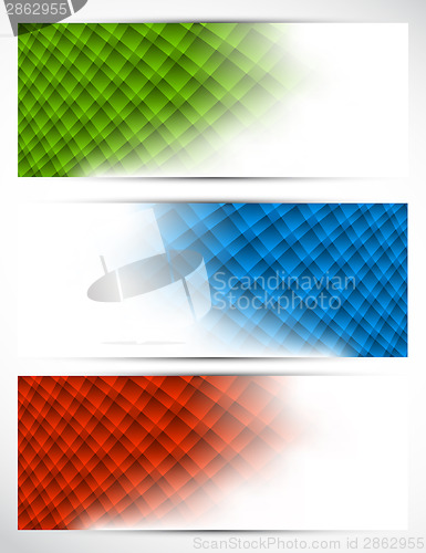 Image of Set of abstract tech banners