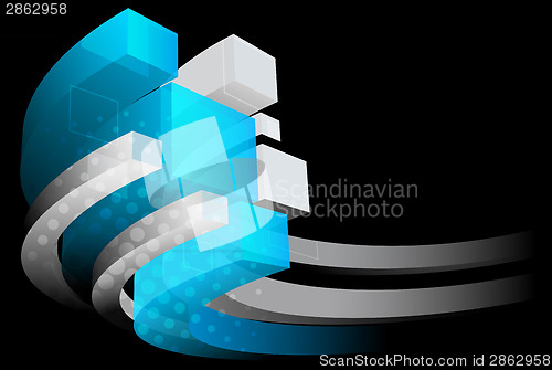 Image of Dark background with 3d element