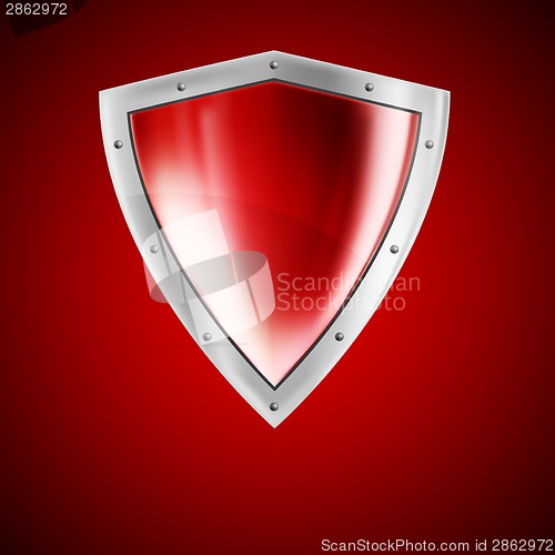 Image of Bright red shield