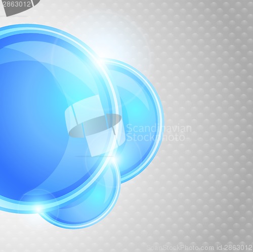 Image of Bright background with blue circles