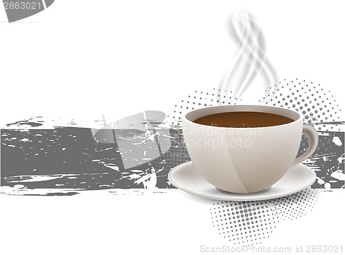 Image of Grunge background with coffe cup