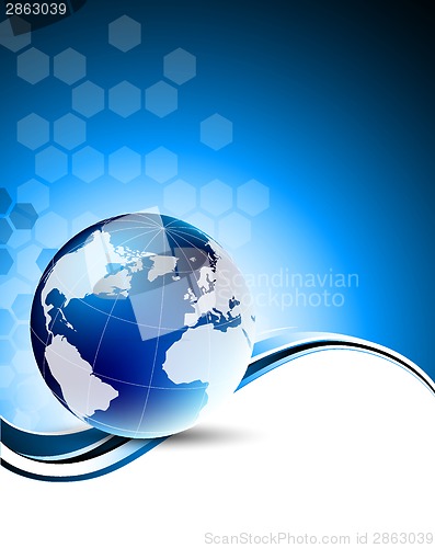 Image of Tech background with globe