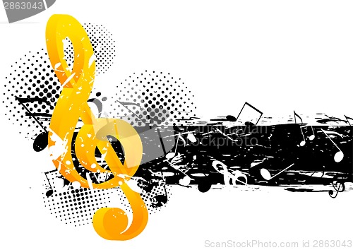 Image of Grunge music background