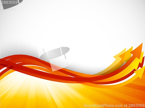 Image of Orange background with arrows