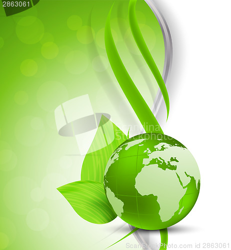 Image of Green background with globe