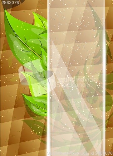 Image of Bright background with leaves