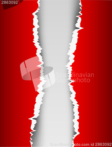 Image of Red background with ripped paper