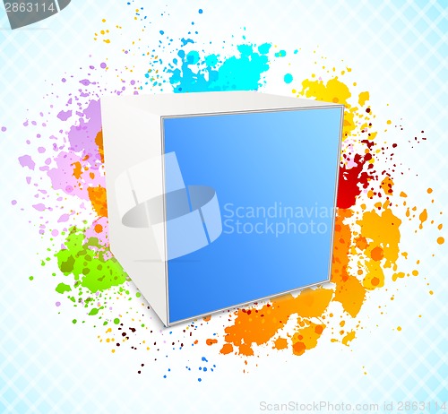 Image of Background with cube