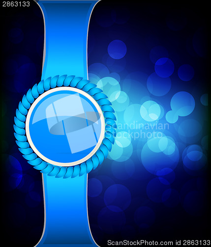 Image of Bright blue background with circles