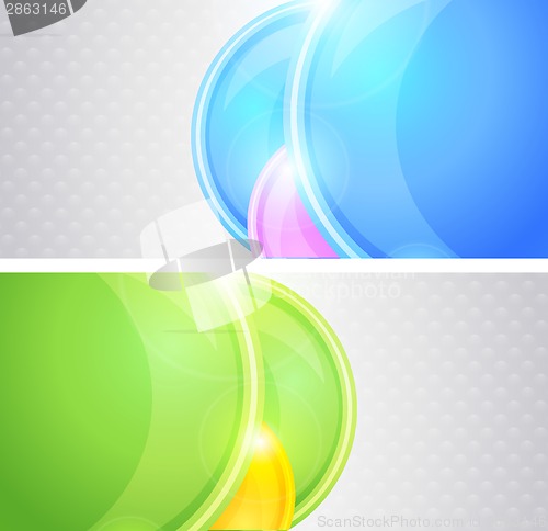 Image of Two bright banners