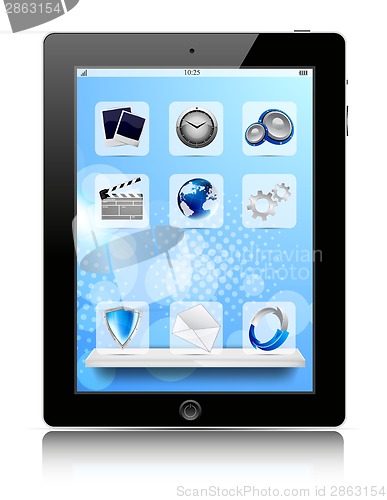 Image of Tablet pc with icon