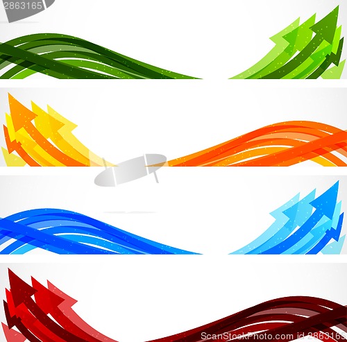 Image of Set of banners with arrows