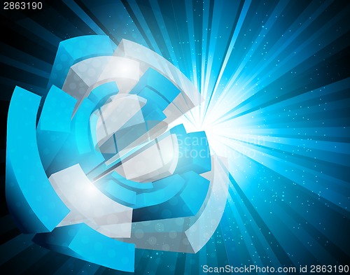 Image of Abstract tech background with 3d element