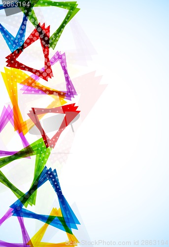 Image of Bright background with triangles