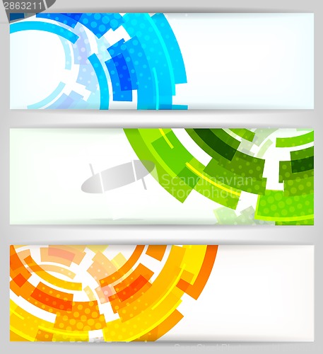 Image of Set of tech banners