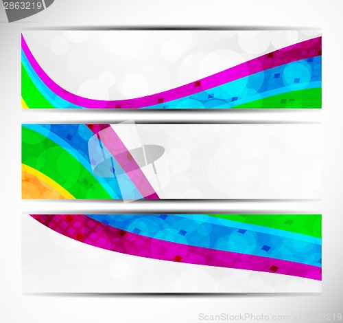 Image of Set of rainbow banners