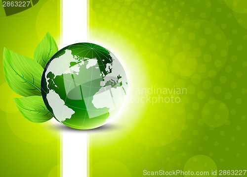 Image of Green background with globe
