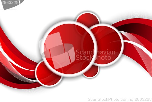 Image of Bright wavy background with circles