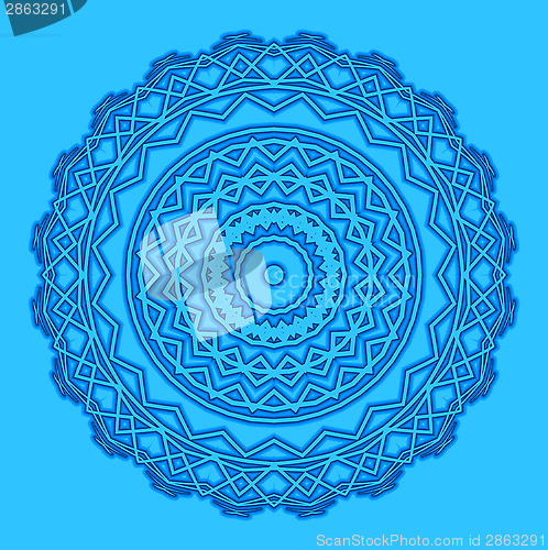 Image of Blue background with abstract round shape